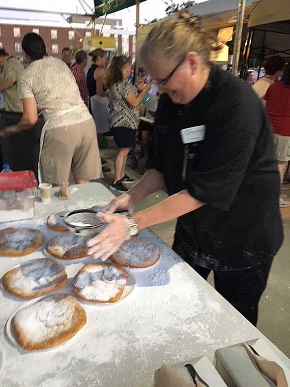 Photo of fried dough preparation.