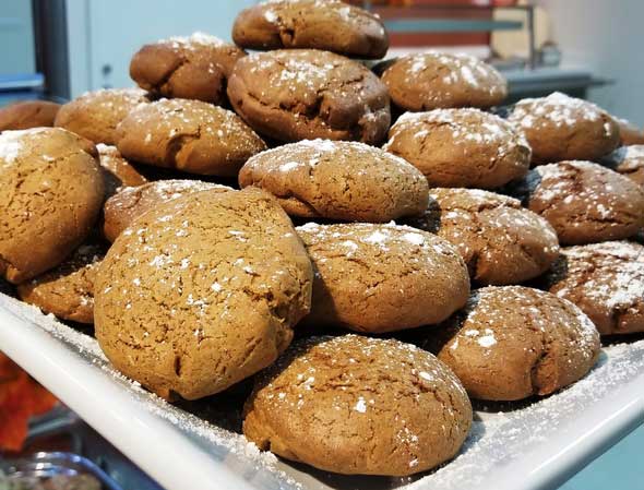 Photo of freshly-baked cookies at a senior living community.