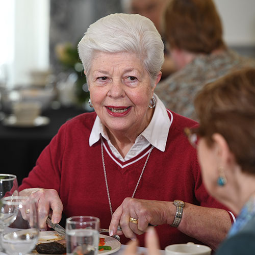 Senior Enjoying Food Service